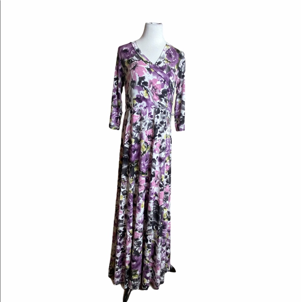 PinkBlush Floral Maternity/Nursing Maxi Dress